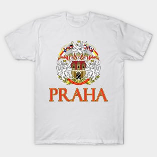 Praha (Prague), Czech Republic - Coat of Arms Design T-Shirt